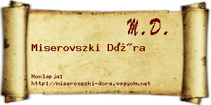 Miserovszki Dóra névjegykártya